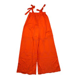 Mariuccia Pantalone Modello Palazzo Tinta Unita In Pizzo Sangallo Arancione Per Bambina