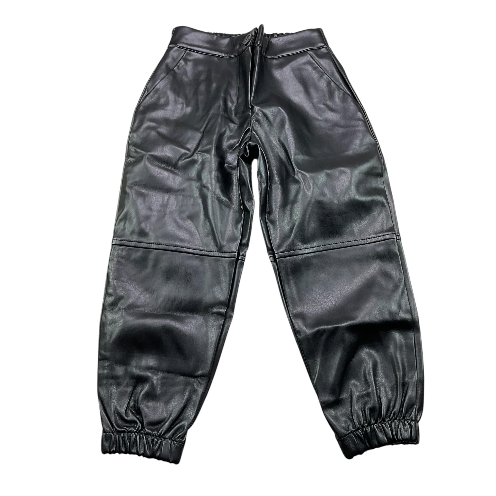 DIXIE pantalone in ecopelle tinta unita Nero per Bambina PHT3200G67 NERO DIXIE 