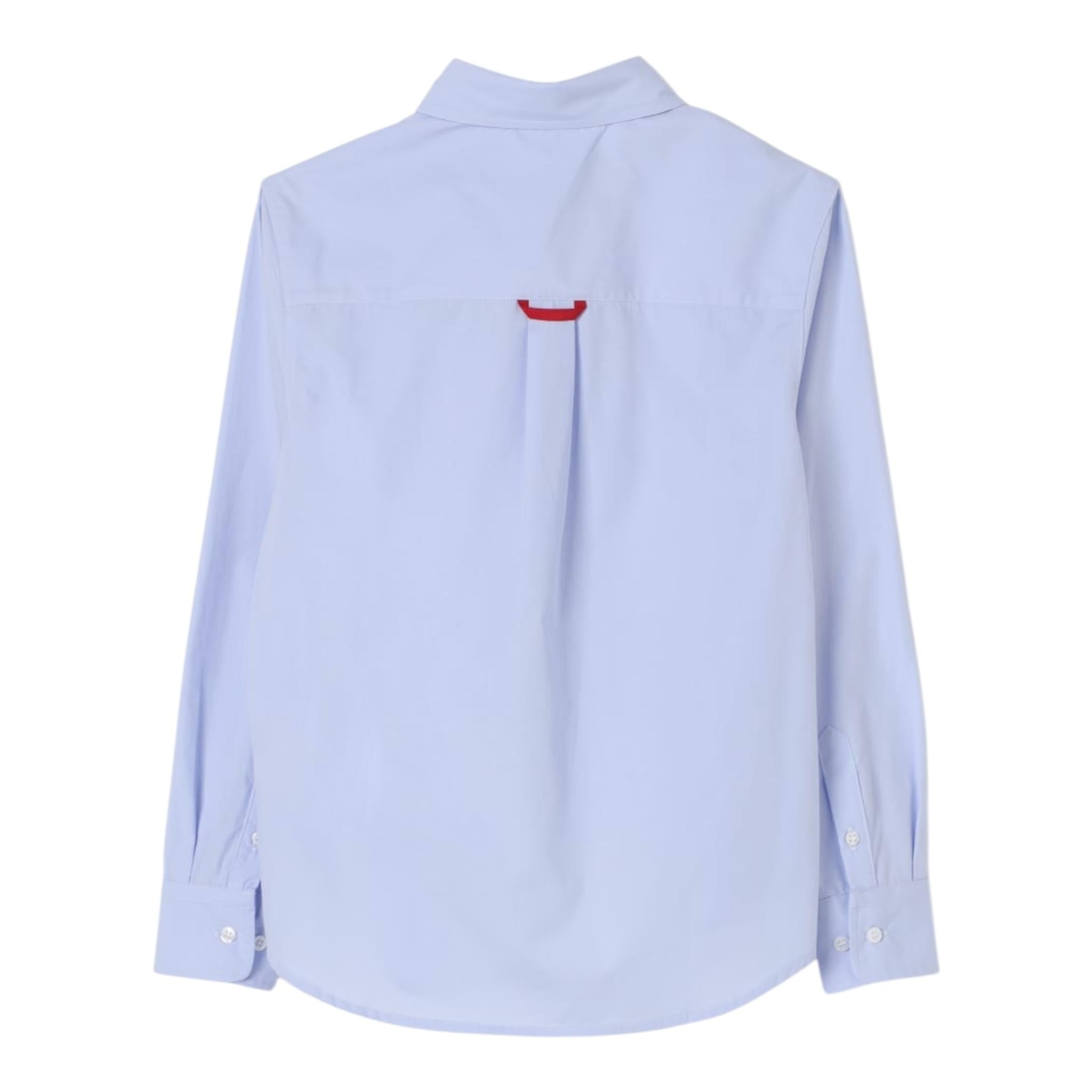 Fay Camicia Tinta Unita Manica Lunga per Bambino FW5Q20 AZZURRO FAY 