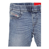 Diesel Jeans Tinta Unita con Eladtico In Vita per Bambina K00649 AZZURRO DIESEL 