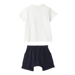 Il Gufo Completo 2 Pezzi T-Shirt-Bermuda Bicolore per Neonato P25DP538MF001 BIANCO/BLU IL GUFO 