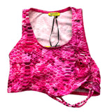 4Giveness Top Tinta Unita Con Fantasia  Fuxia Per Bambina
