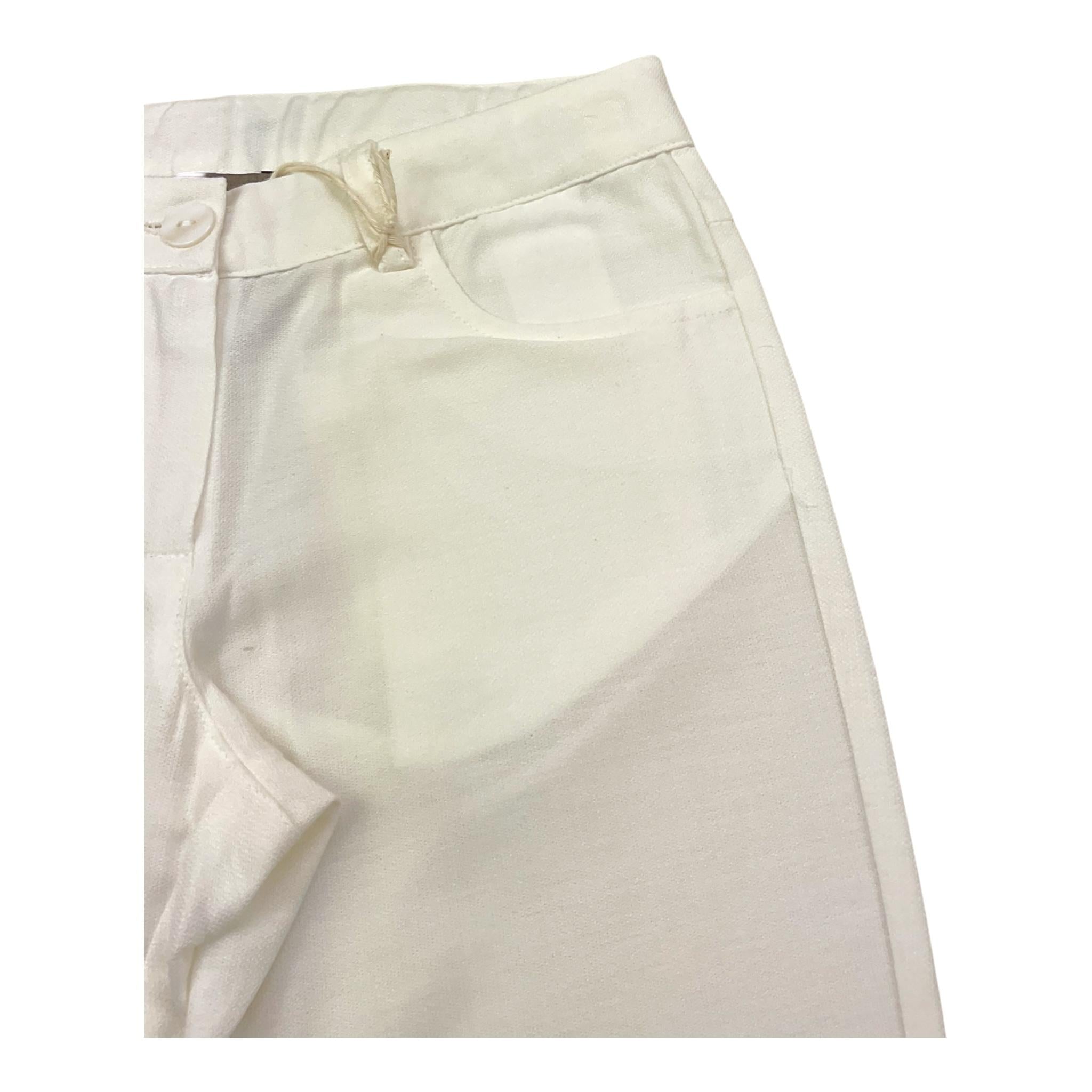 Little Bear Pantalone Tinta Unita Modello A Zampa per Neonata 8214N PANNA LITTLE BEAR 