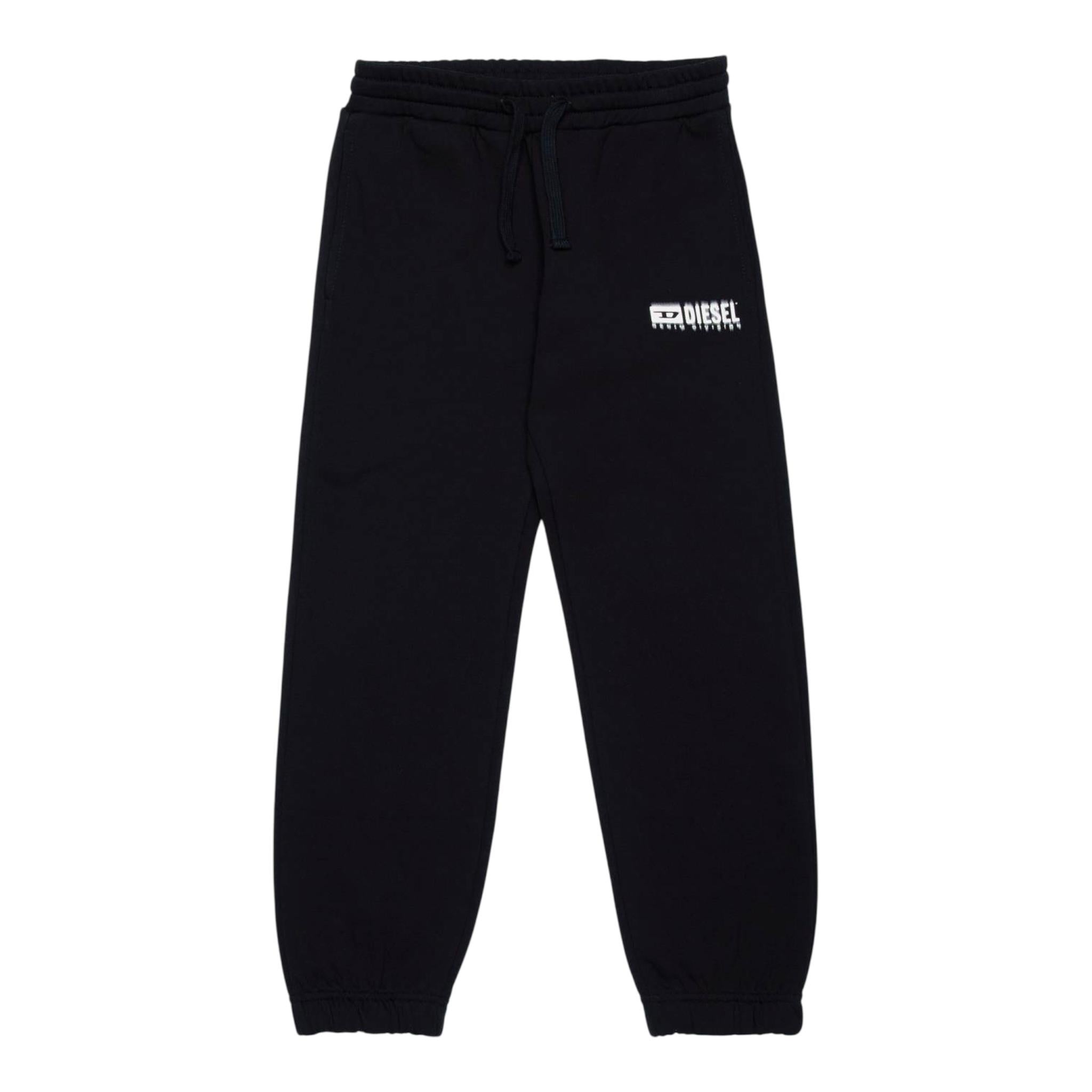 Diesel Pantalone Tinta Unita Modello Tuta con Elastico In Vita per Bambino J02041 NERO DIESEL 