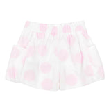 Monnalisa Short Tinta Unita Stampa Cerchi per Bambina 31A411 BIANCO MONNALISA 