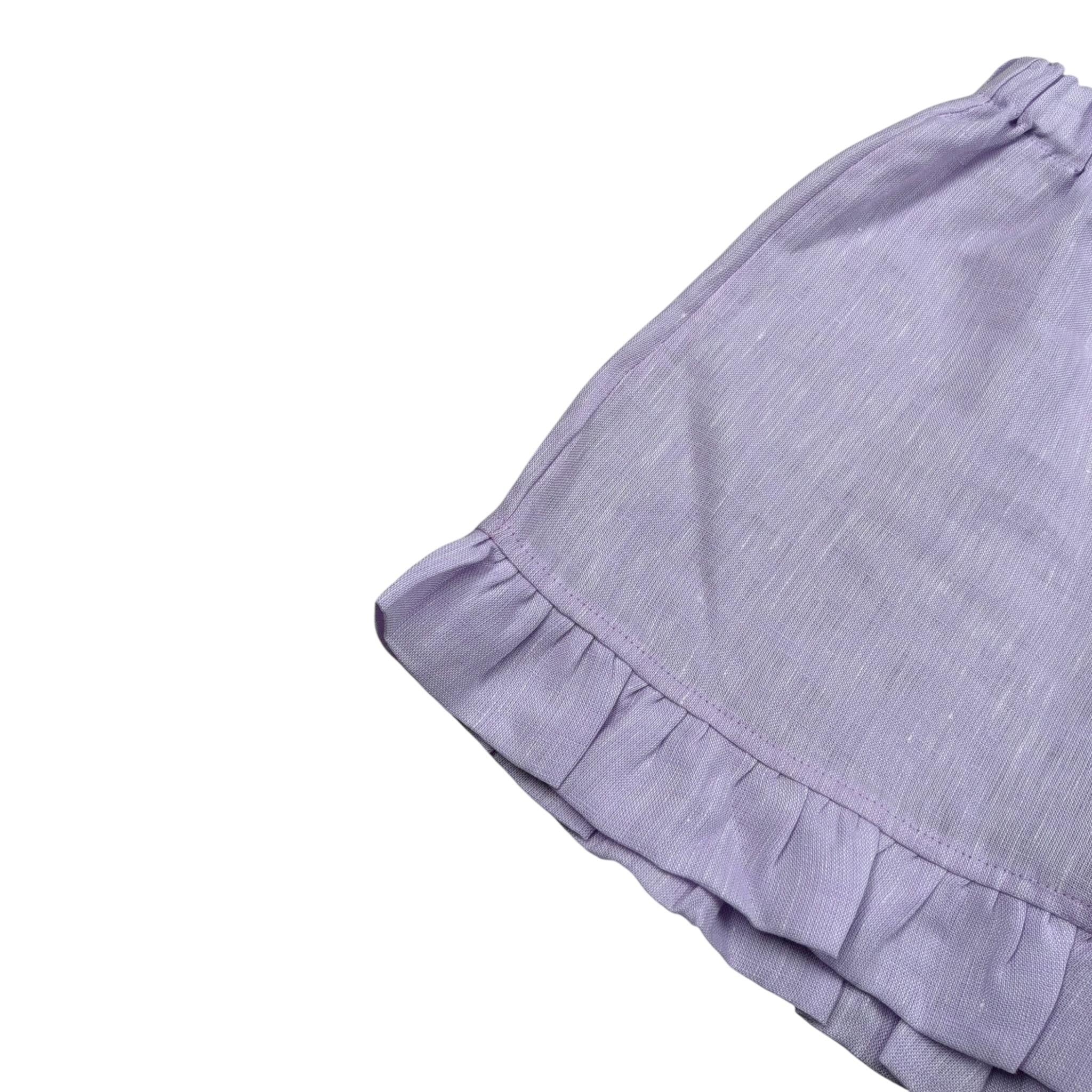 Per Te Short tinta unita Cn Elastico In Vita Lilla per Bambina 34057 LILLA PER TE 