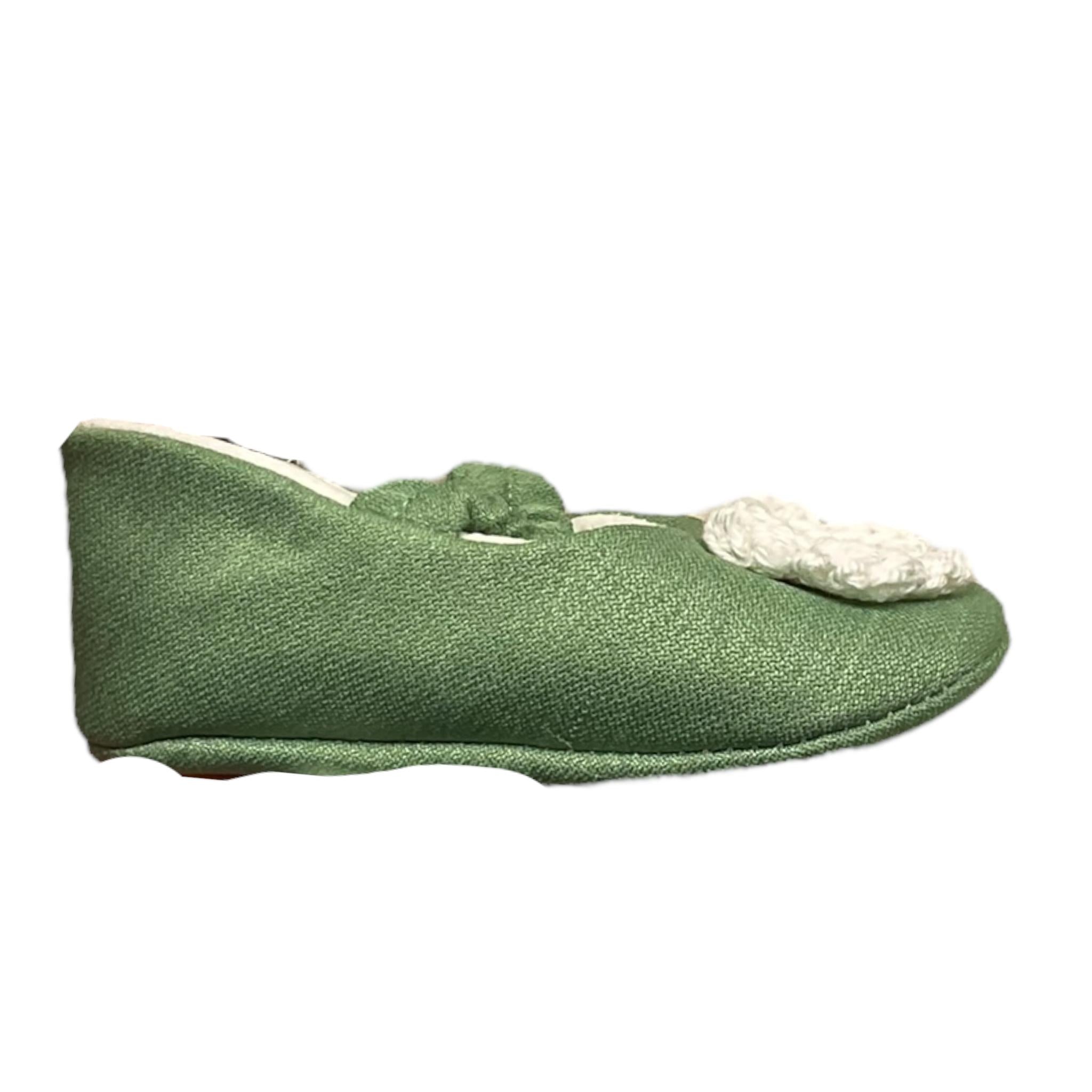 Ninnaoh Ballerina Tinta Unita con Fiore per Neonata E25SC62 VERDE NINNAOH 
