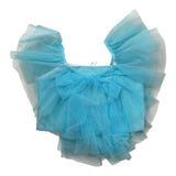 Miss Grant Top Tinta Unita con Tulle per Neonata MG1270 AZZURRO MISS GRANT 