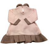 COLORI CHIARI abito manica lunga tinta unita con ricami in contrasto Rosa per Neonata FF107787 ROSA COLORI CHIARI 