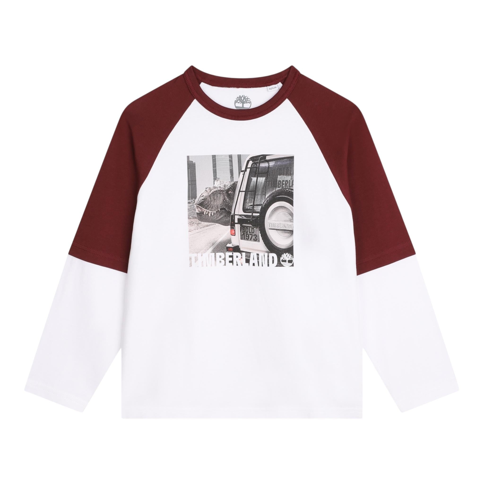 GUESS shirt girocollo tinta unita cn maniche in contrasto Bianco per Bambino T60305 BIANCO GUESS 