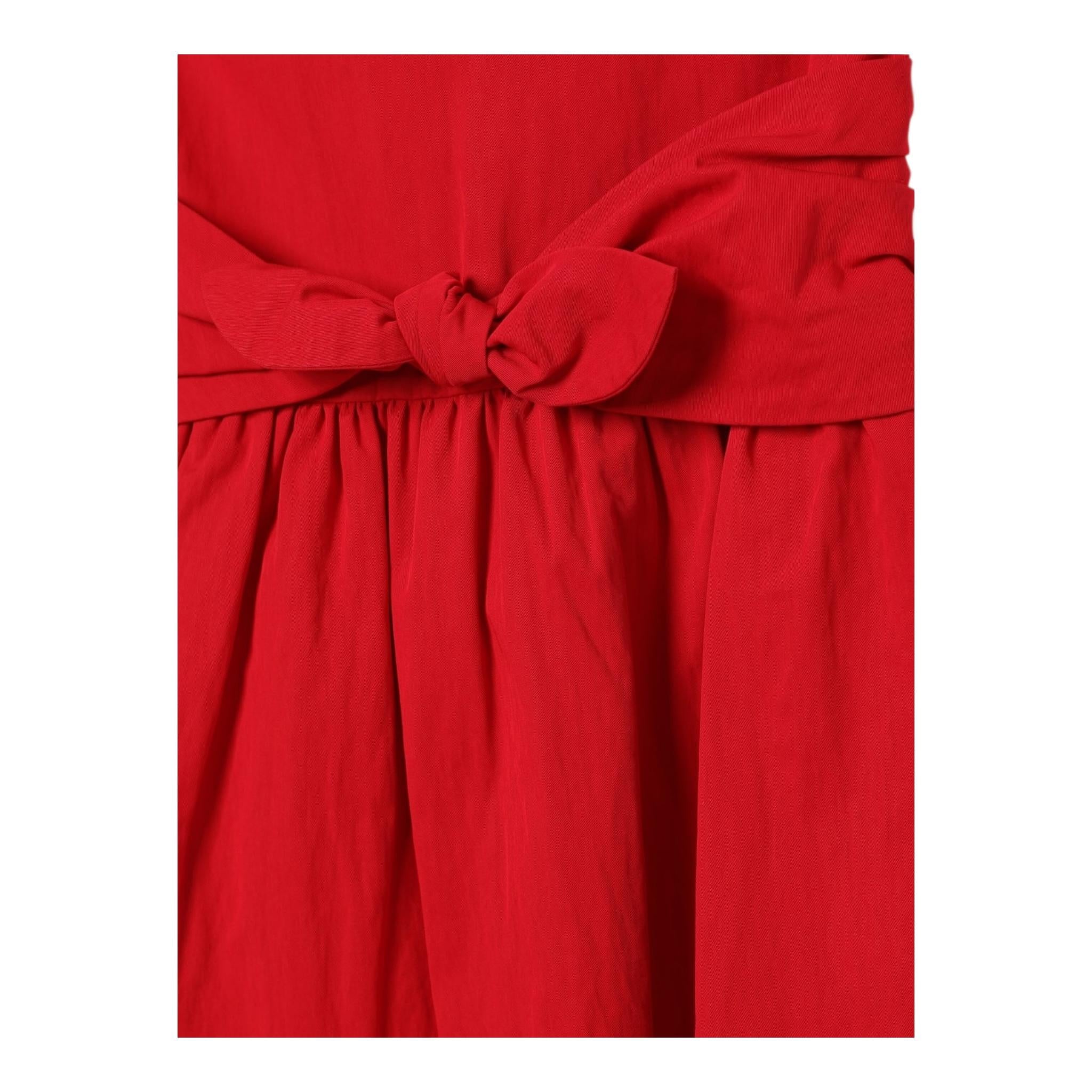 Max&Co. Abito Tinta Unita Giromanica per Bambina MX01222 ROSSO MAX&Co. 