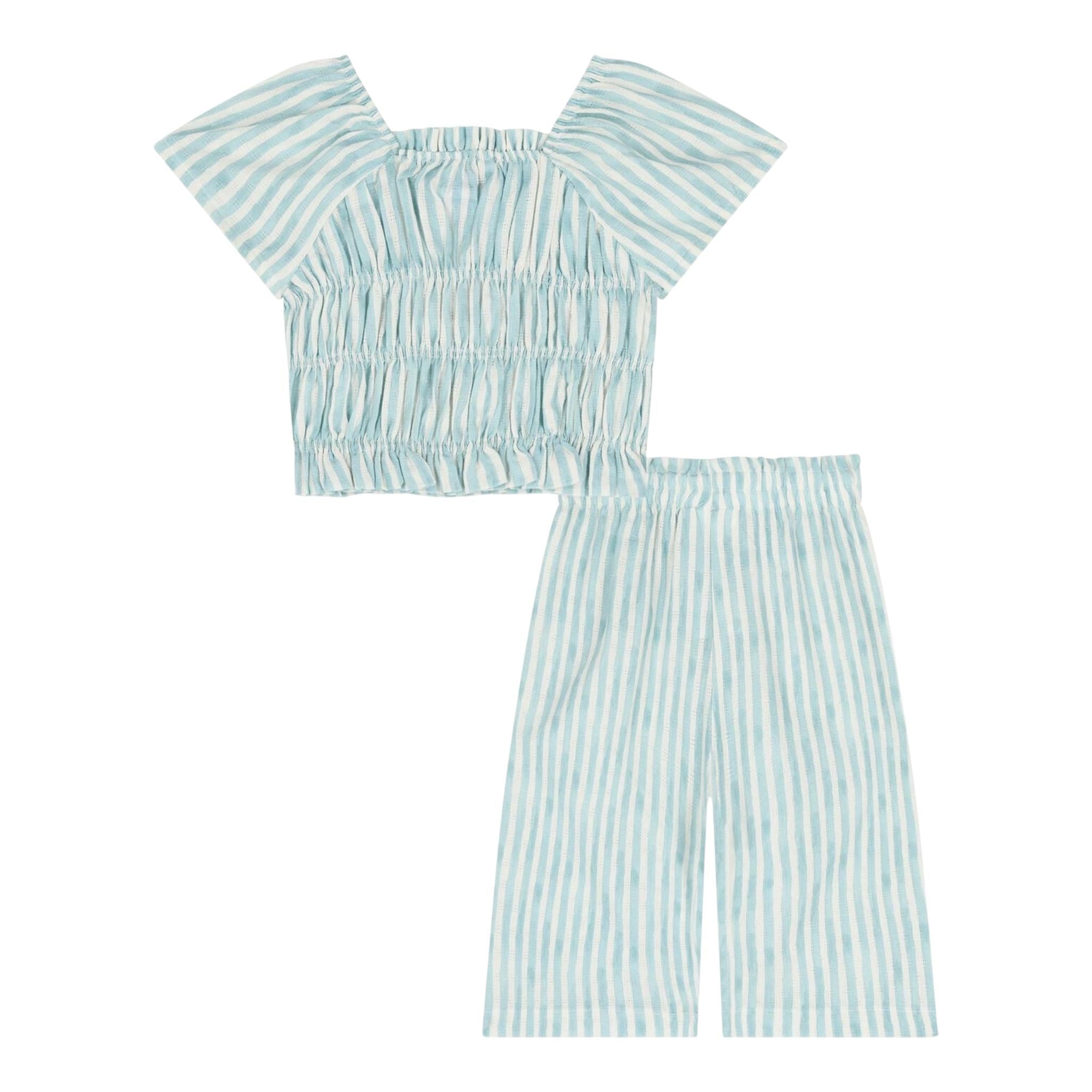 Mayoral Completo 2 Pezzi Top-Pantalone Fantasia A Righe per Neonata 1573 BIANCO//VERDE ACQUA MAYORAL 