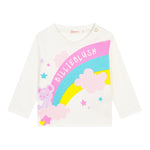 BillIEBLUSH shirt girocollo tinta unita con stampa  Bianco per Neonata U20404 BIANCO BillIEBLUSH 