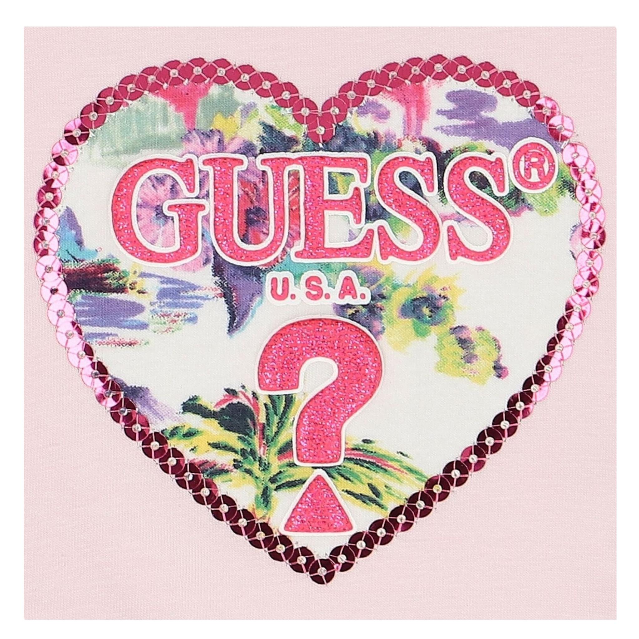 Guess Completo 2 Pezzi T-Shirt-Short per Neonata A4GG13K6YW3 ROSA GUESS 