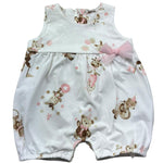 Le Bebe Pagliaccetto Giromanica Tinta Unita con Stampe per Neonata LBG6256 BIANCO LE BEBE 