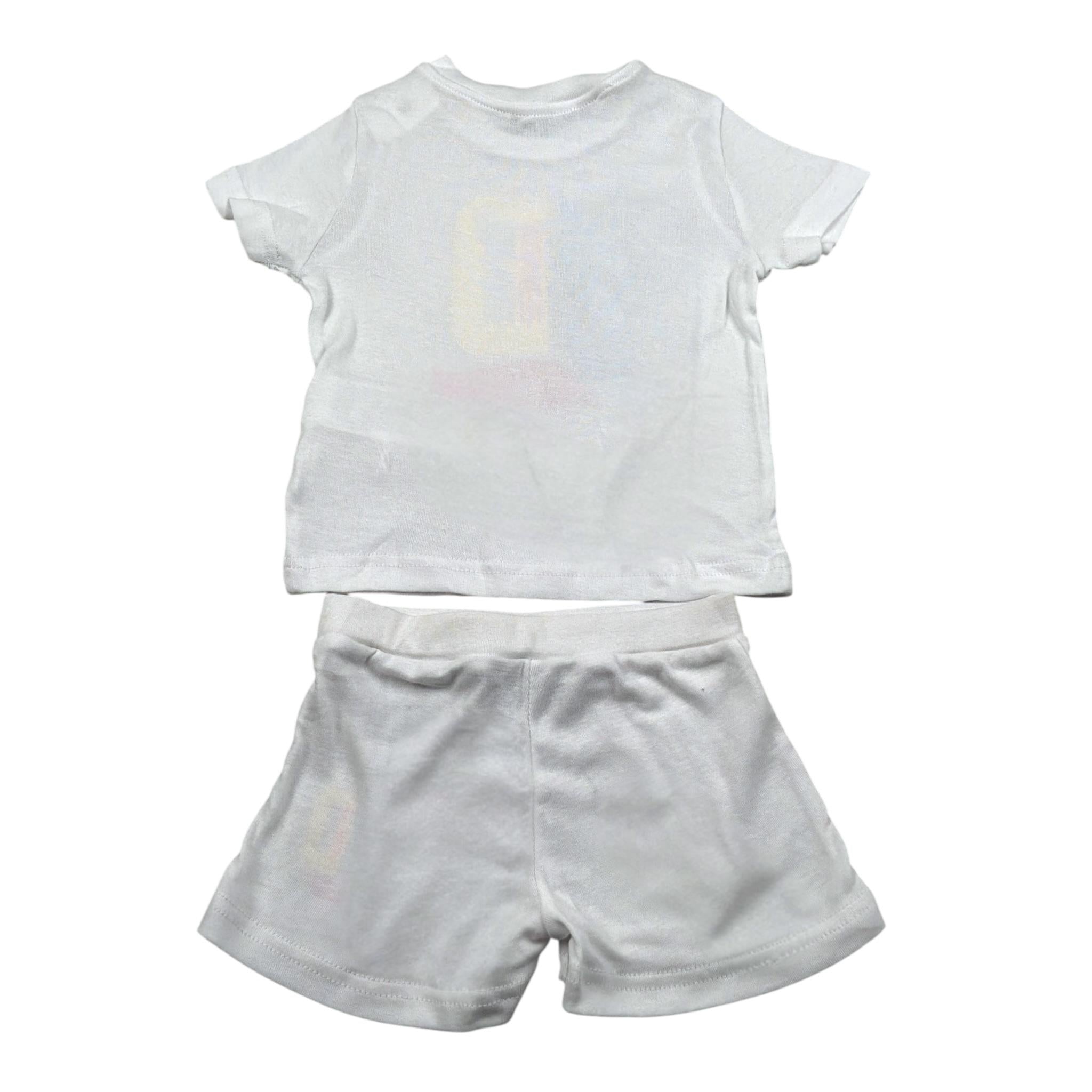 Dsquared2 Completo 2 Pezzi T-Shirt-Bermuda tinta unita Bianco per Neonato DQ2256 BIANCO DSQUARED2 