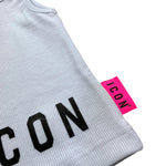 Icon Canotta Tinta Unita con Logo per Bambina IGTP00596 BIANCO ICON 