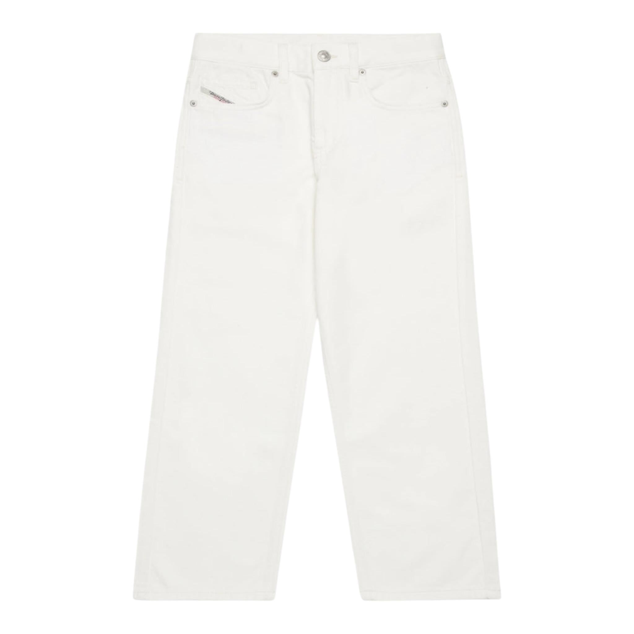Diesel Jeans tinta unita Modello Palazzo Bianco per Bambina J01923XXX BIANCO DIESEL 
