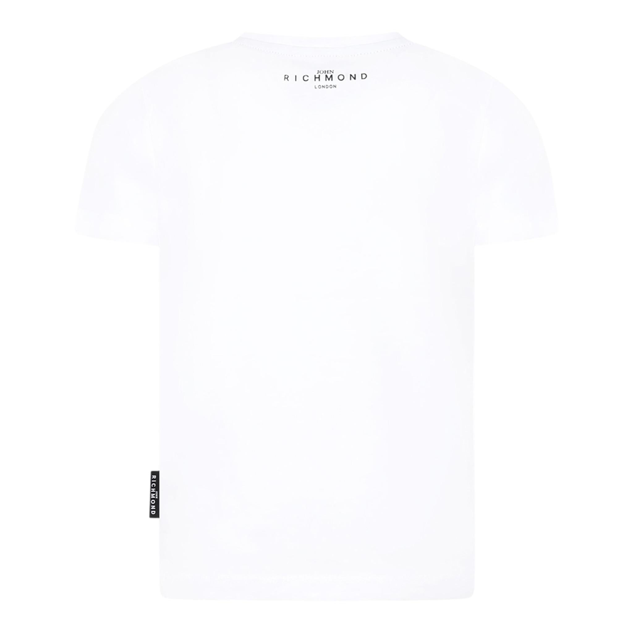 John Richmond T-Shirt Girocollo Tinta Unita con Stampa per Bambino RBP25003TSX BIANCO JOHN RICHMOND 