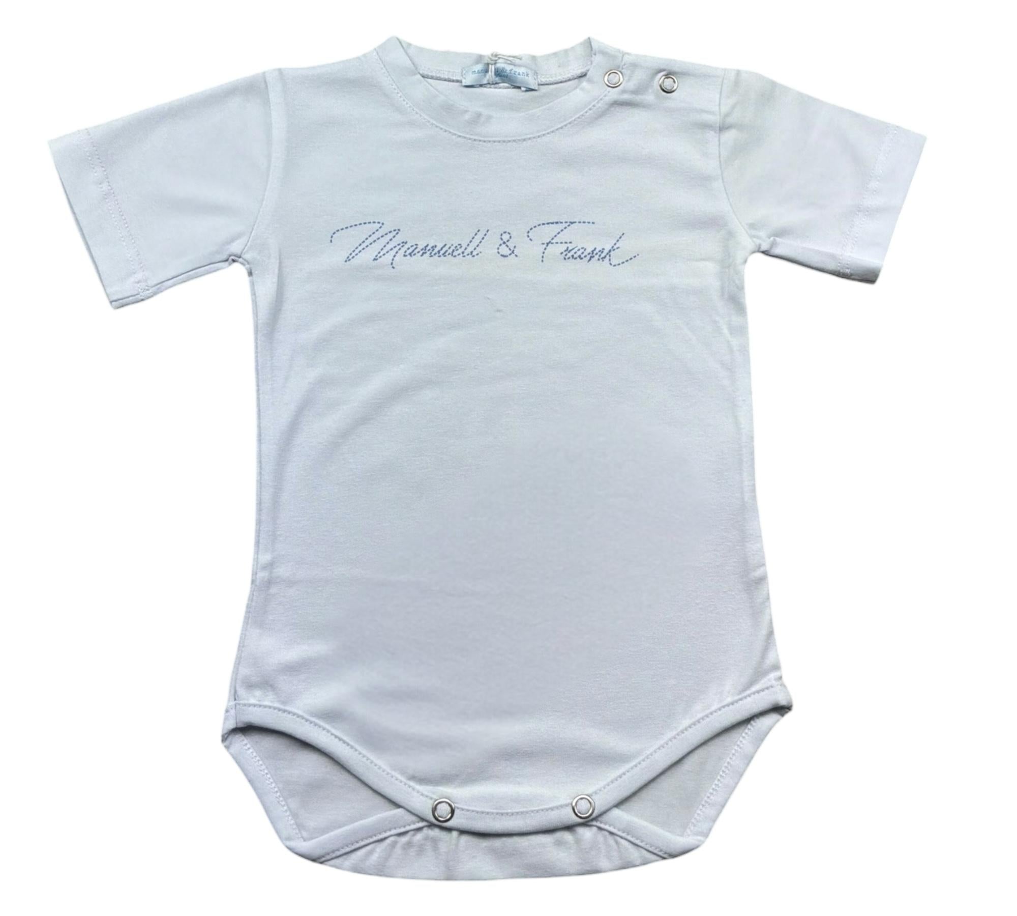 Manuel & Frank Body Mezza Manica Tinta Unita per Neonato MF7140I BIANCO MANUEL & FRANK 