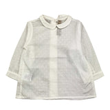 La Stupenderia Camicia Manica Lunga Tinta Unita Bianco Per Neonata