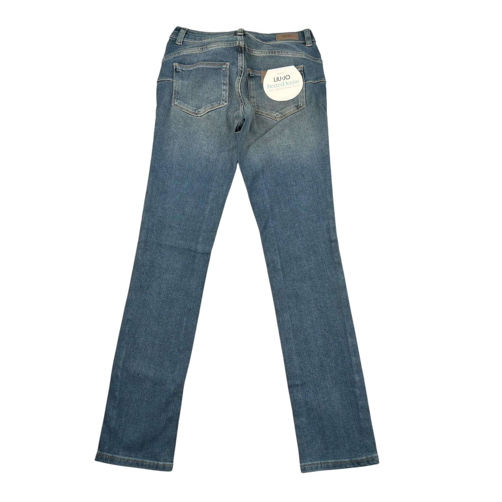 Liu Jo Jeans tinta unita con 5 Tasche Azzuro per Bambino GA0080 AZZURRO LIU JO 