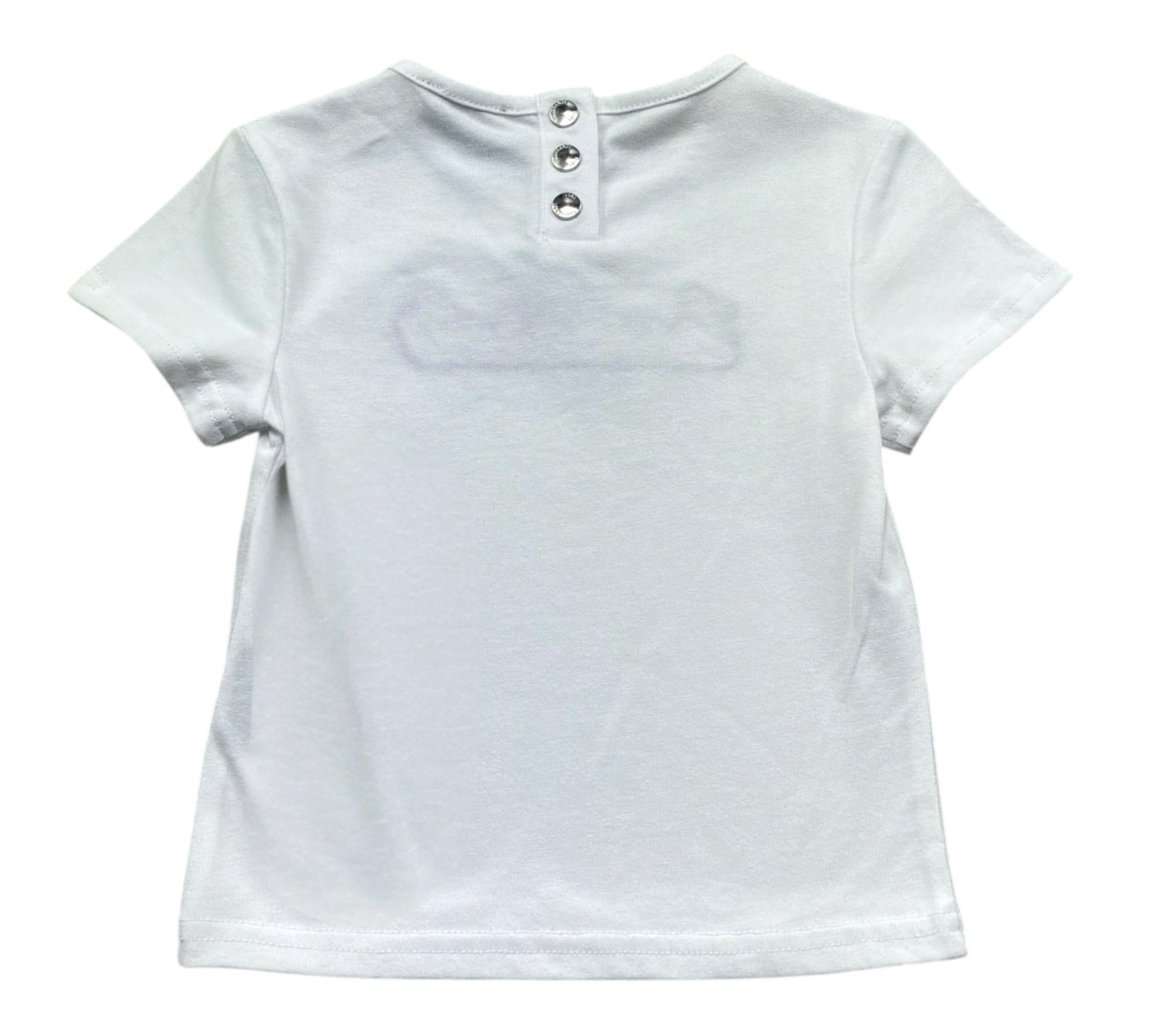 Trussardi T-Shirt Girocollo Tinta Unita con Logo per Neonato TIP26124TS BIANCO TRUSSARDI 
