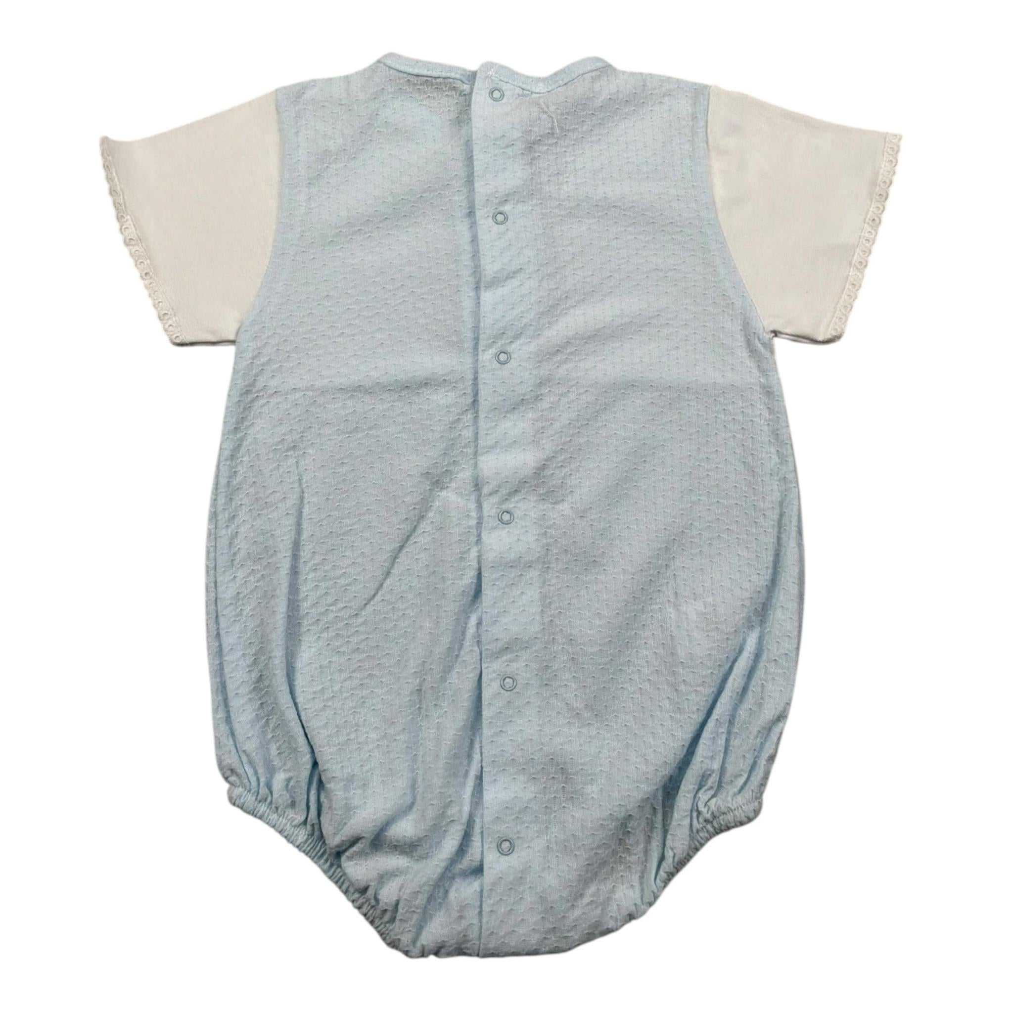 Calamaro Pagliaccetto Bicolore Mezza Manica per Neonato 32330 BIANCO/AZZURRO CALAMARO 