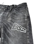 Dropseason2 Jeans Tinta Unita con Logo per Bambino SS25K012 NERO DROPSEASON2 