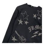 JOHN RICHMOND abito manica lunga tinta unita con brillantini Nero per Bambina RGA25238VE NERO JOHN RICHMOND 