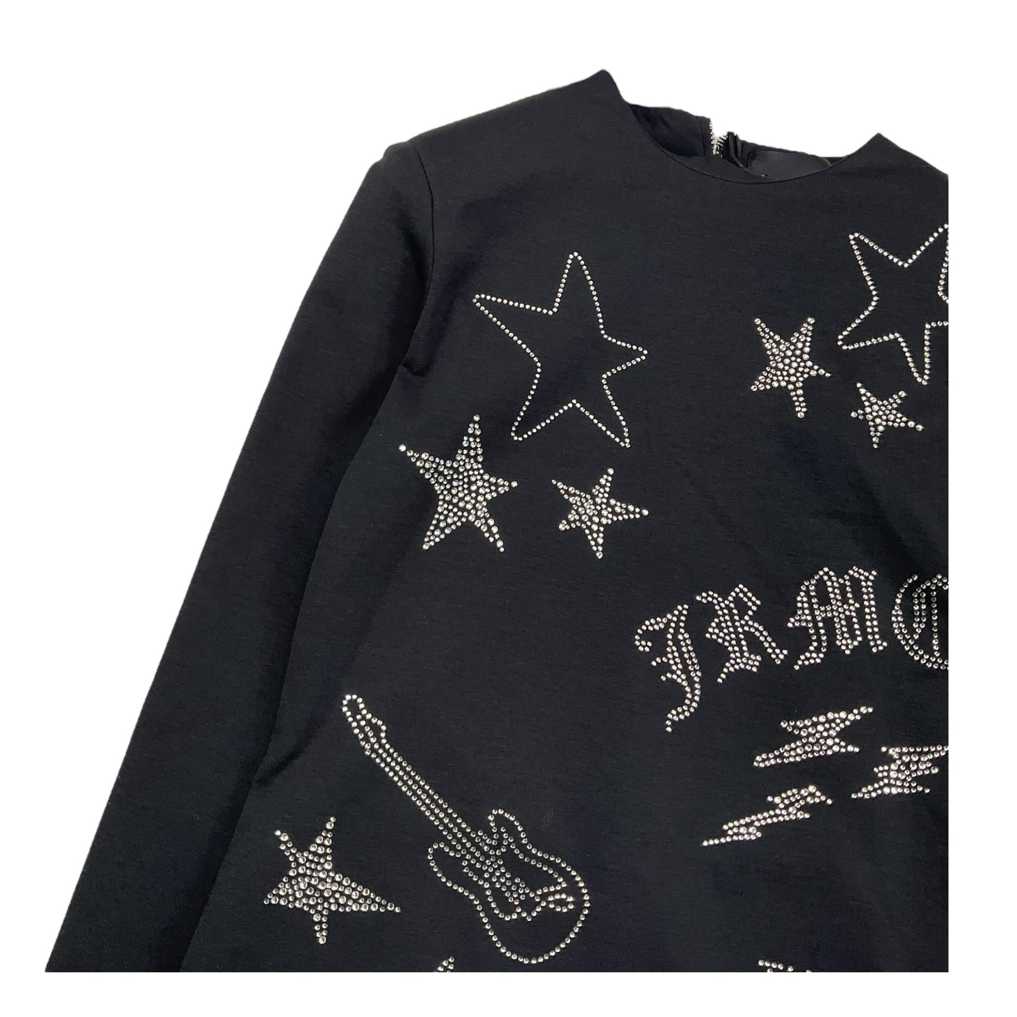 JOHN RICHMOND abito manica lunga tinta unita con brillantini Nero per Bambina RGA25238VE NERO JOHN RICHMOND 