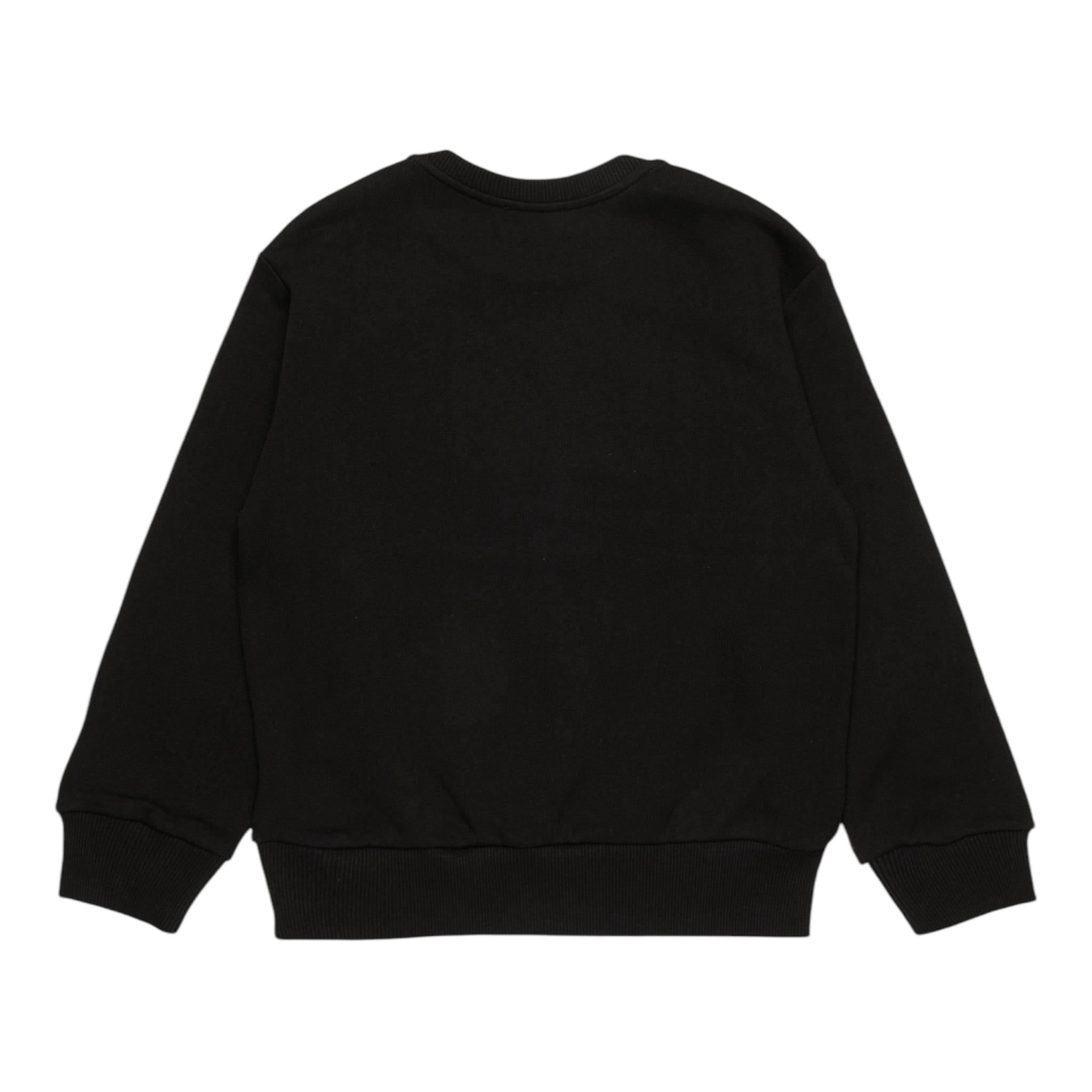 DIESEL felpa chiusa girocollo tinta unita con stampa Nero per Bambino J01787 NERO DIESEL 