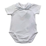 Chicco Body Tinta Unita Con Colletto Mezza Manica Bianco Per Neonato