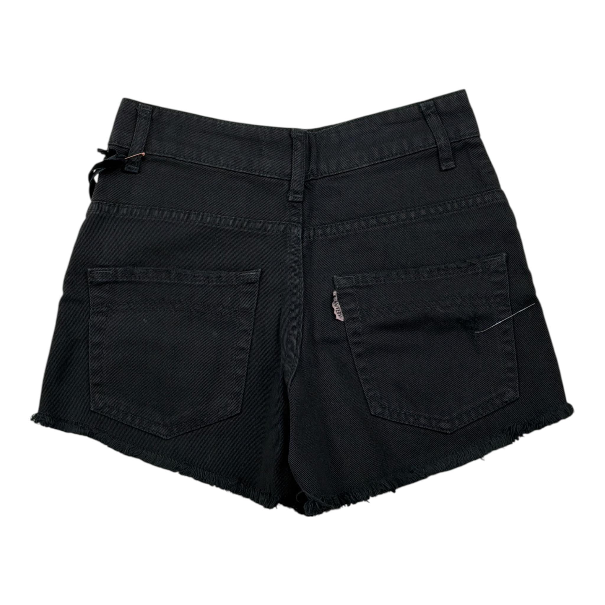 Aniye By Girl Short In Denim tinta unita Nero per Bambina P11115039 NERO ANIYE BY GIRL 