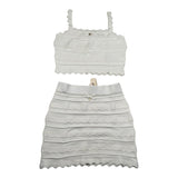 Elisabetta Franchi completo Tinta Unita con Ricami per Bambina EFCM015XX PANNA ELISABETTA FRANCHI 