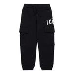 DSQUARED2 pantalone modello tuta tinta unita con stampa Nero per Bambino DQ2669 NERO DSQUARED2 
