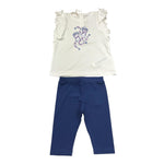 Liu Jo Completo 2 Pezzi Bicolore T-Shirt-Leggins per Neonata HA5035 BIANCO/BLU LIU JO 