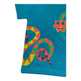 Losan T-Shirt Girocollo Tinta Unita con Stampa In Contrasto Petrolio per Bambino