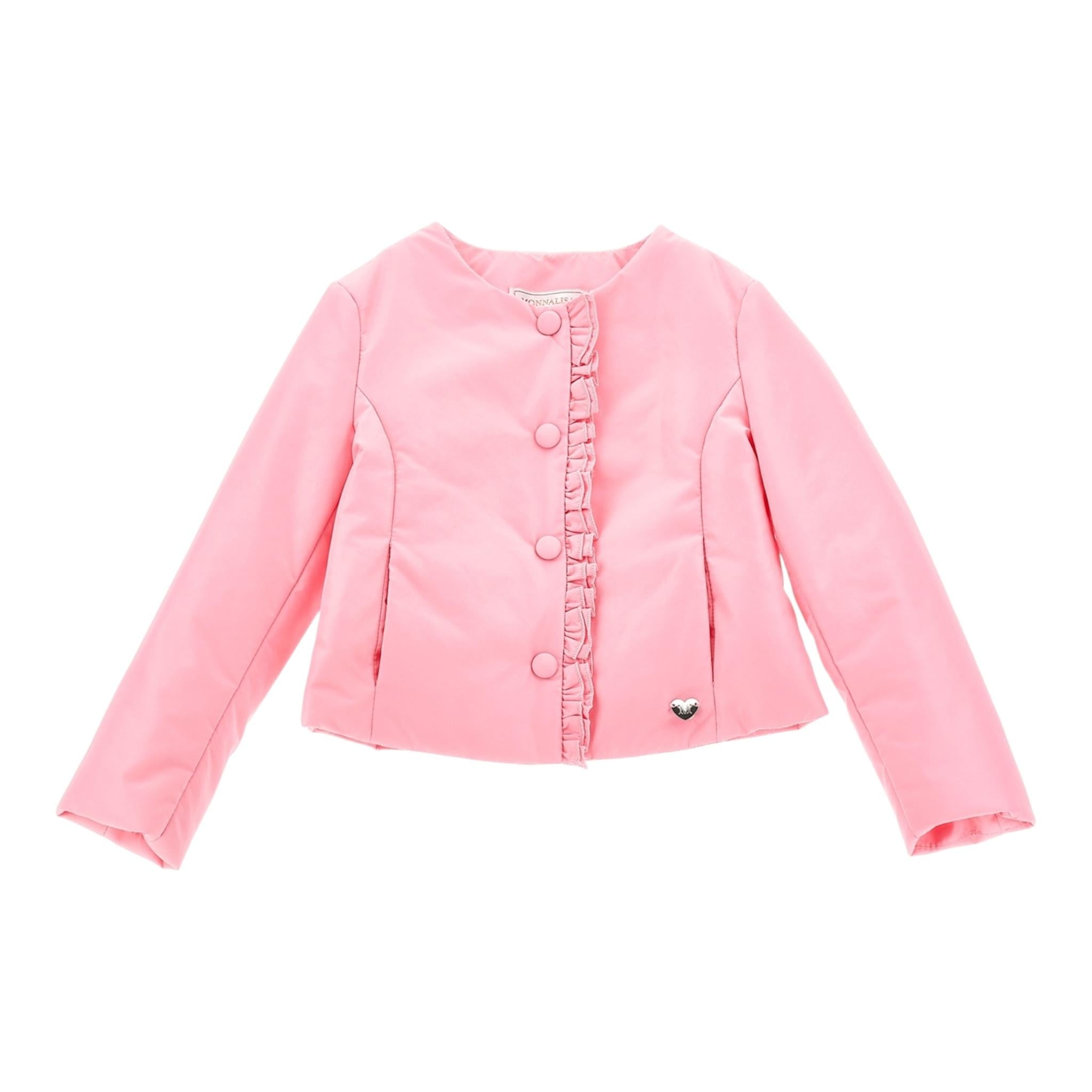 Monnalisa Giubbino Tinta Unita con Rouches per Bambina 17E105 ROSA MONNALISA 