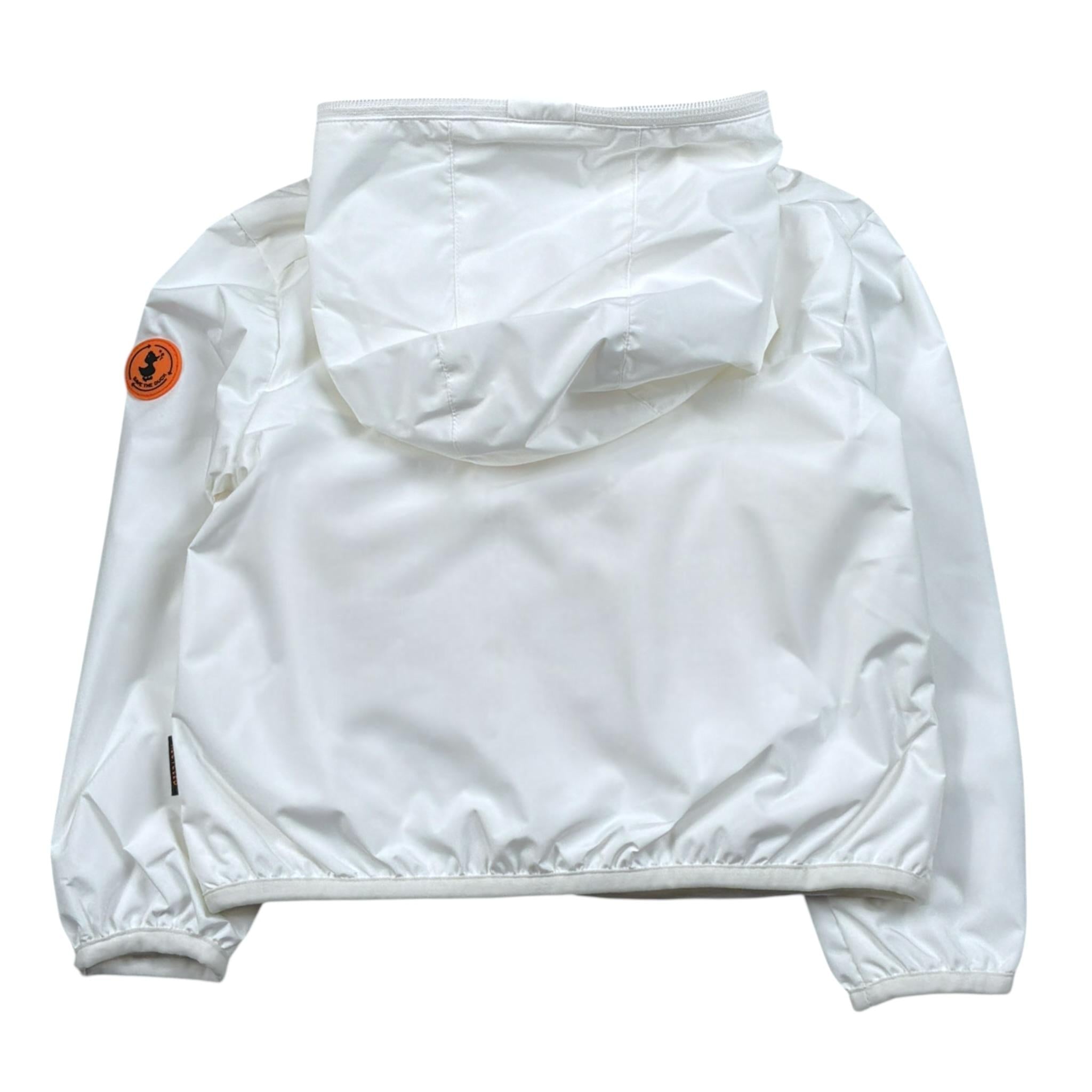 Save The Duck Giubbino tinta unita con Zip E Cappuccio Bianco per Neonata J30036XJXN BIANCO SAVE THE DUCK 