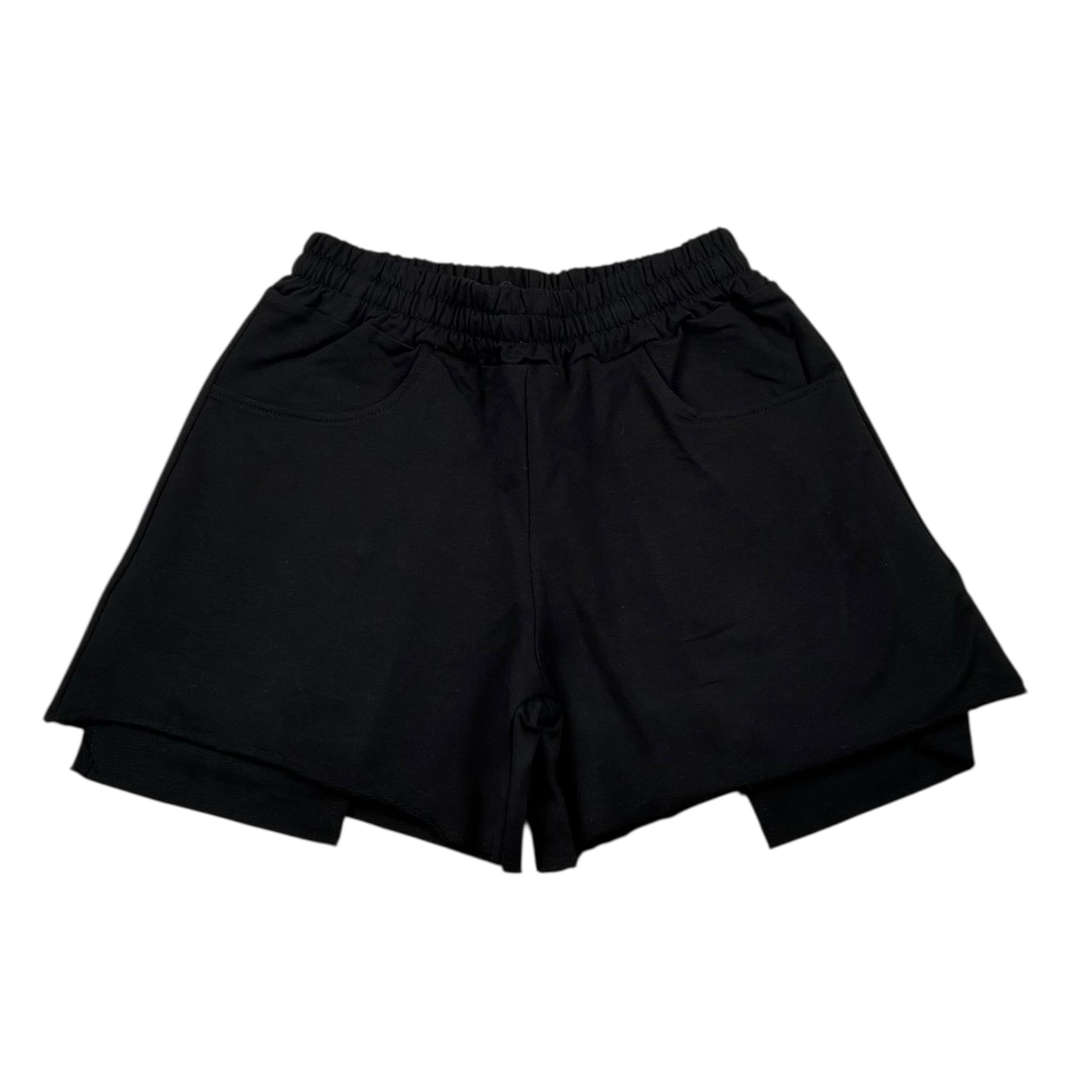 Gaelle Short In Felpa Tinta Unita con Logo per Bambina 2746SF00409 NERO GAELLE 