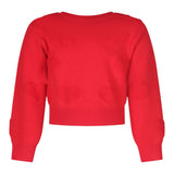 FUN & FUN maglia gircollo tinta unita con cuori Rosso per Bambina FBSW00067 ROSSO FUN & FUN 