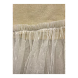 Caffe' D'Orzo T-Shirt Girocollo Tinta Unita Con Tulle Oro Per Bambina