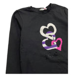 VICOLO shirt girocollo tinta unita ocn stampa Nero per Bambina 3141M0638 NERO VICOLO 