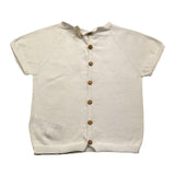 Wedoble T-Shirt Mezza Manica In Maglia Bianco Per Neonato