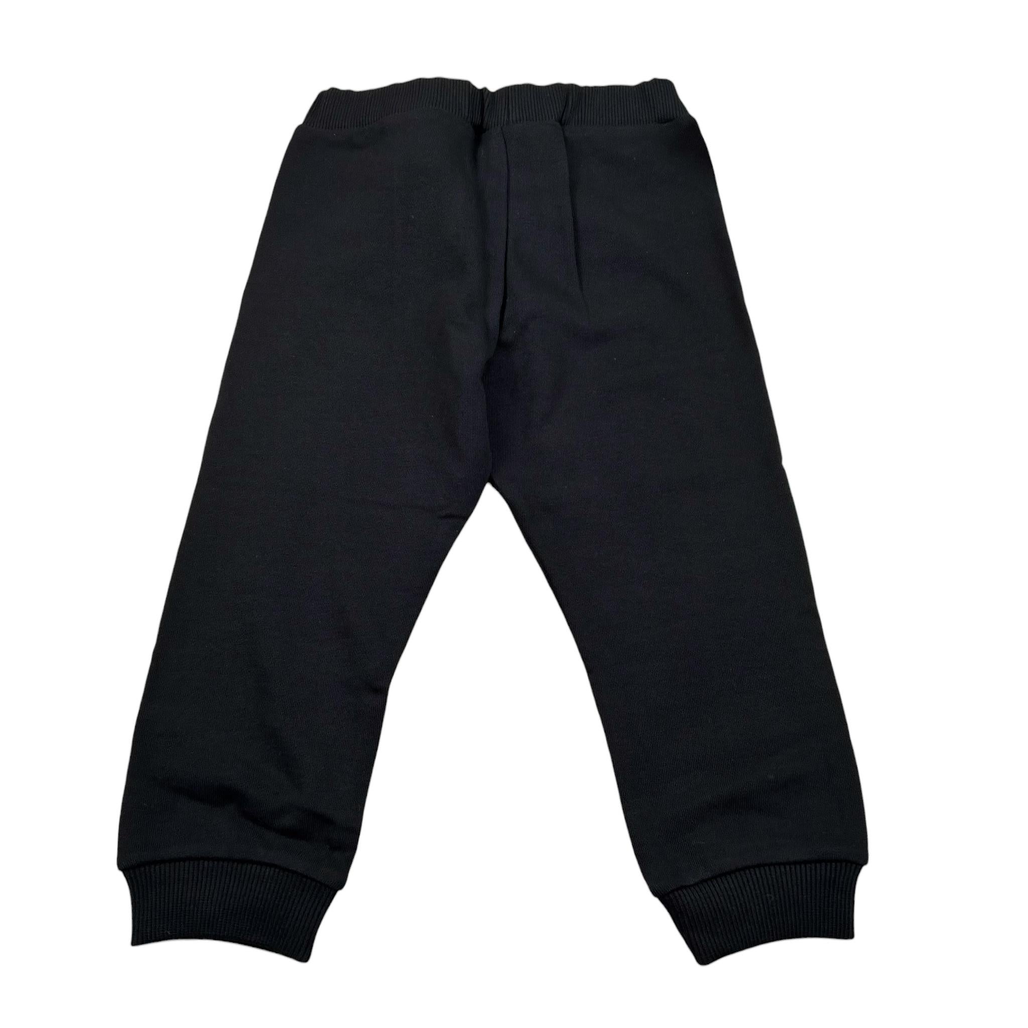 Balmain Pantalone Tuta tinta unita con Logo Nero per Bambino BV6570 NERO BALMAIN 