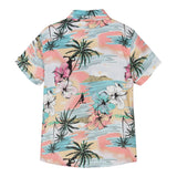 Guess Camicia Mezza Manica Tinta Unita con Fantasia per Bambino N5GH02WG5V0 AZZURRO GUESS 