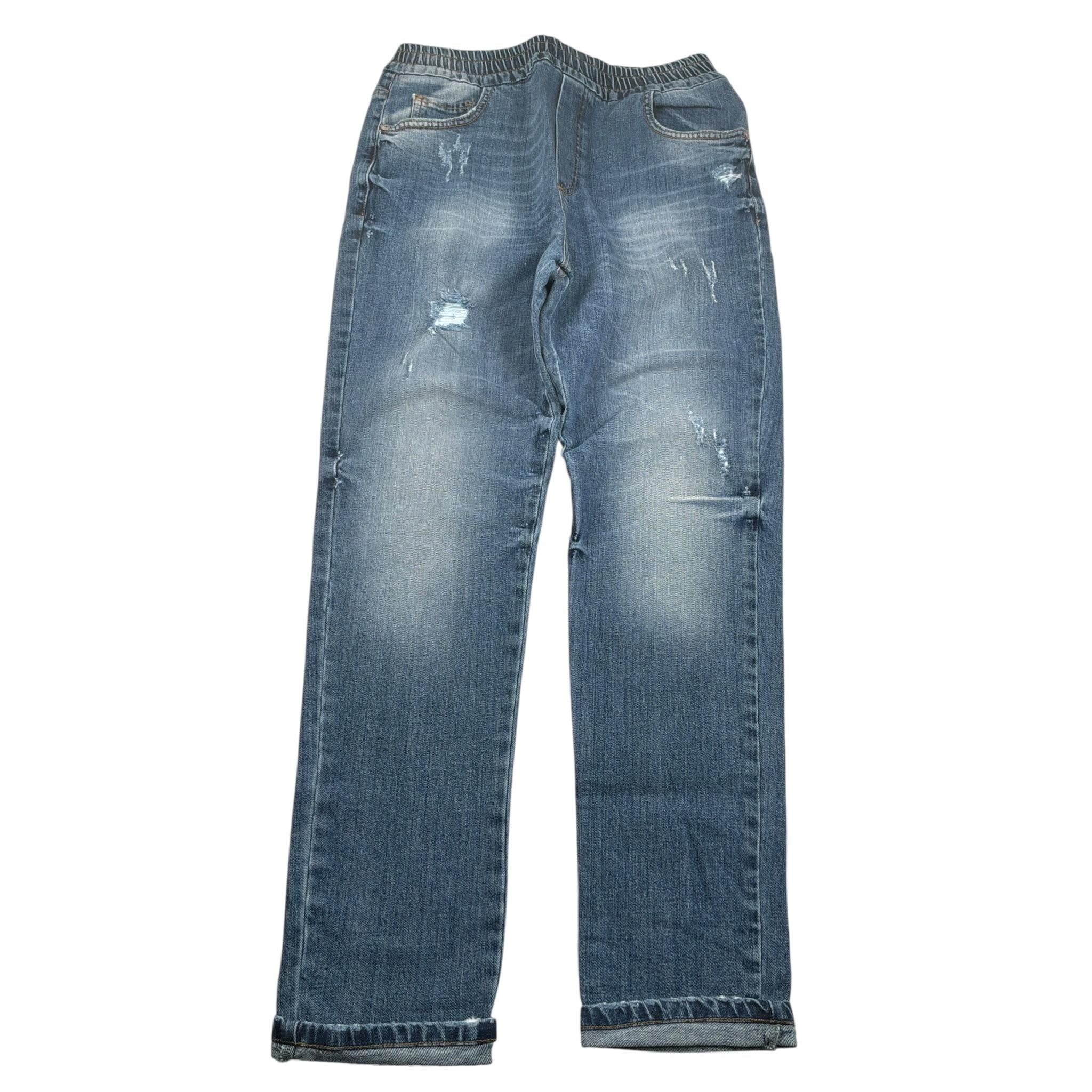 John Richmond Jeans tinta unita con Elastico In Vita Azzurro per Bambino RBA23136JE AZZURRO JOHN RICHMOND 