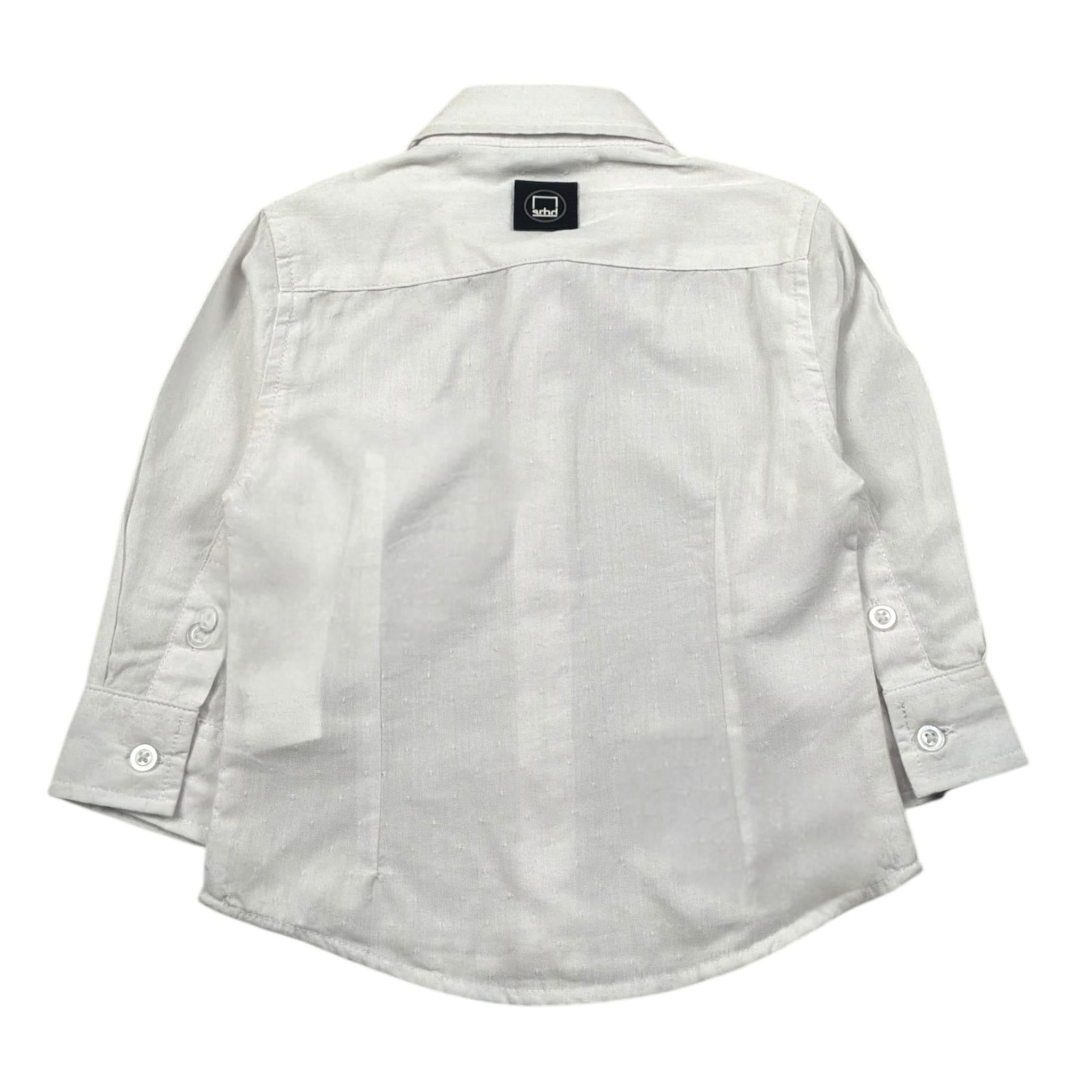 Sarabanda Camicia Manica Lunga Tinta Unita per Neonato 02112 BIANCO SARABANDA 