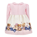 MONNALISA abito bicolore con stampa Bianco/rosa per Neonata 31D910 BIANCO/ROSA MONNALISA 